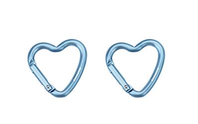 Mousqueton petit coeur 2 pcs - Bleu