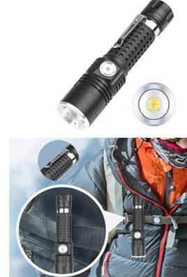 Lampe Torche à Led 600 lm - 3 modes de lumière