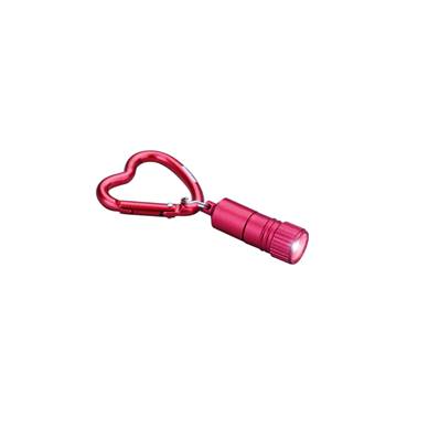 Mousqueton coeur et lampe - Rouge